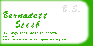 bernadett steib business card